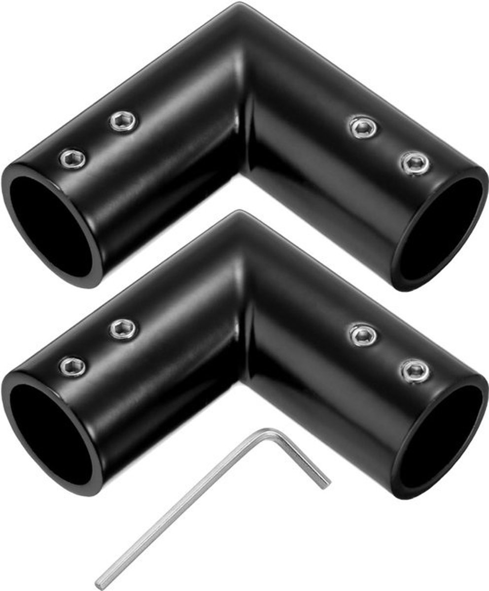 Verstelbare Gordijnstang Hoekklemmen Stainless Steel voor 19mm Stangen