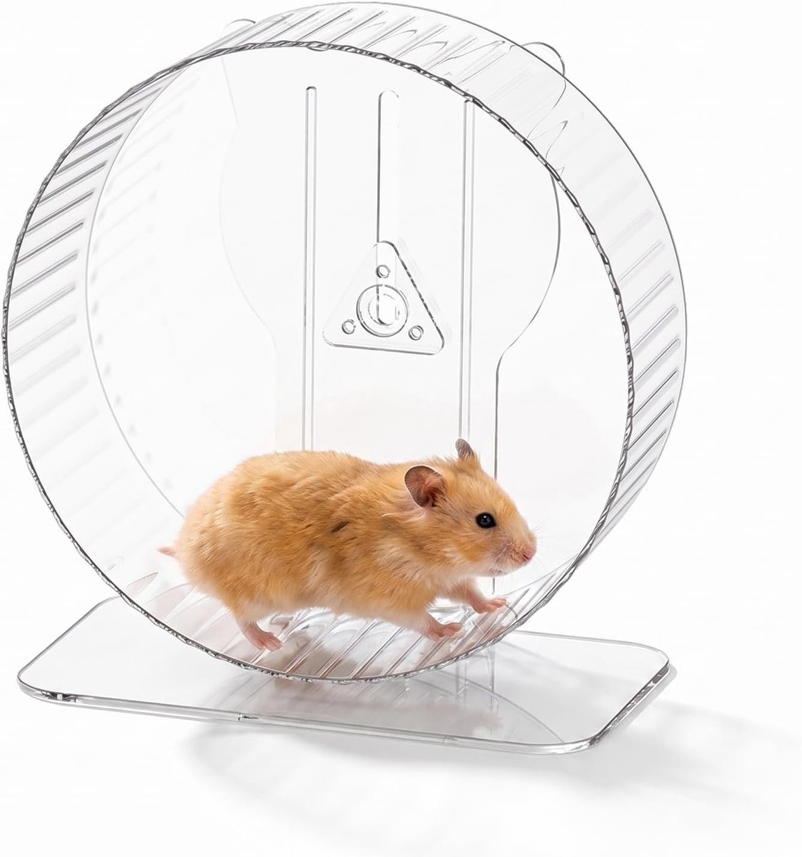 transparant acryl, Ø 23,6 cm loopwiel hamster, hamster loopwiel antislip voor dwerghamster gouden hamster muis ratten (Ø23,6 cm)