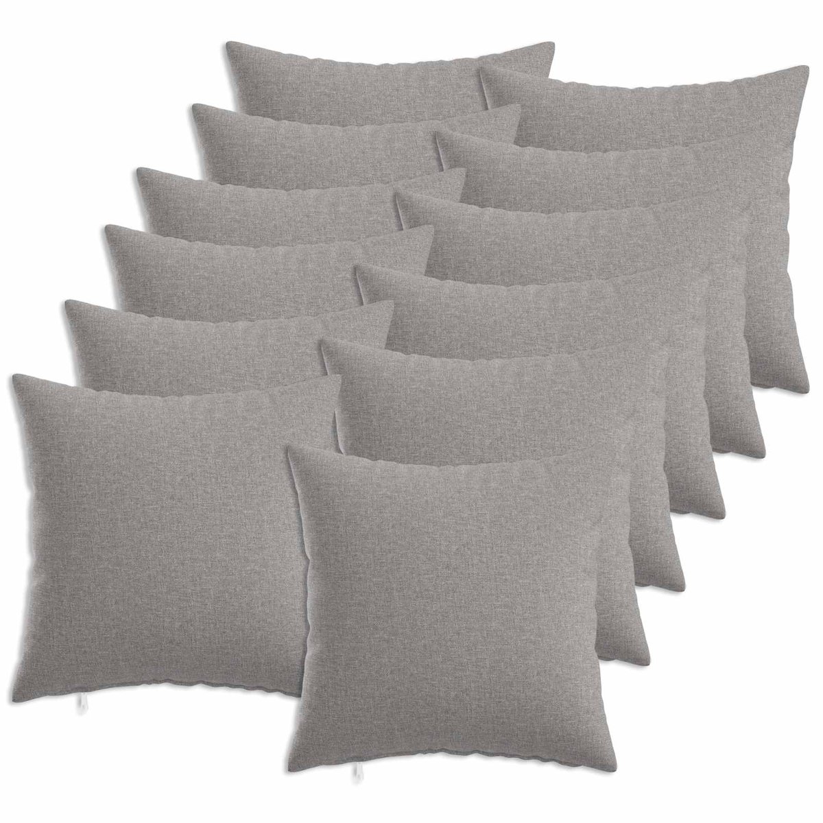 vidaXL Dekenkussen - 12 - st - HEERLEN - Wolkgrijs - 40 - x - 40 - cm - Stof Wolkengrijs
