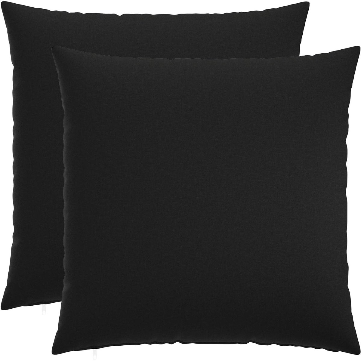 vidaXL Dekenkussen - 2 - st - HEERLEN - Zwart - 65 - x - 65 - cm - Stof