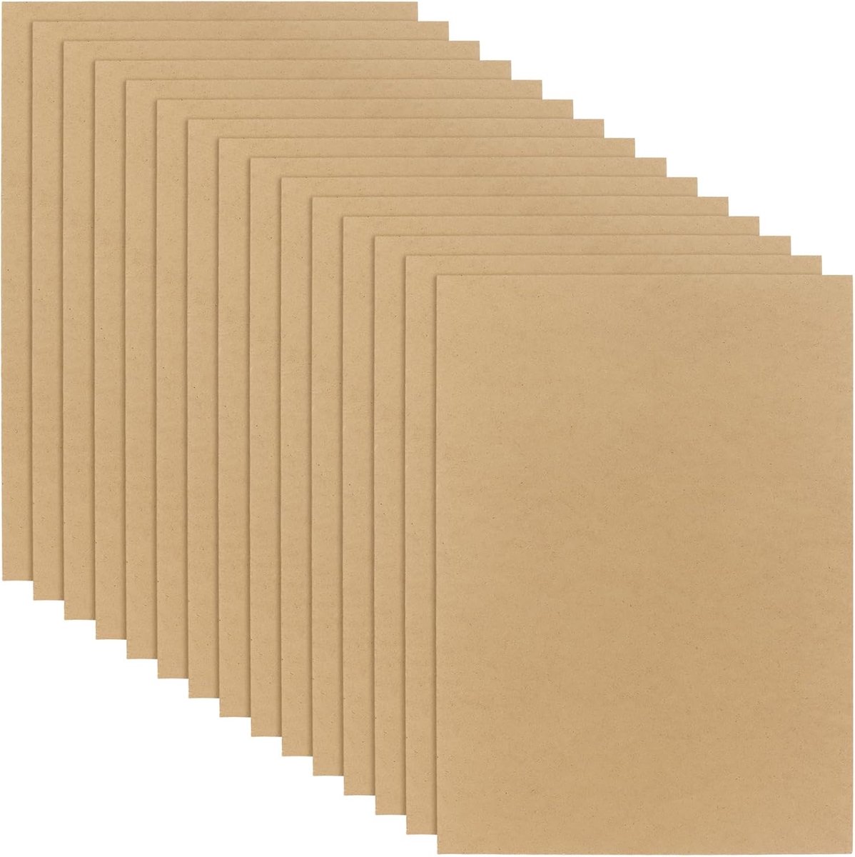 Dailygoods- MDF-planken 15 stuks - 40 x 30 cm - 3 mm dik - onafgewerkt - knutselborden - kunstprojecten - lichtbruin oppervlak