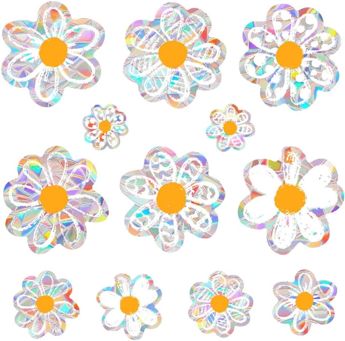Dailygoods- Raamsticker Madeliefje - Vogelbescherming - Herbruikbaar - Zelfklevend - Dubbelzijdig - Statische adsorptie - Raamdecoratie