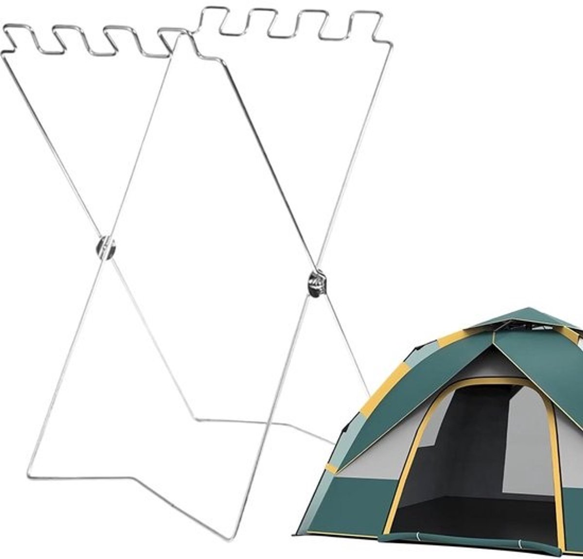 Vuilniszakhouder - Afvalopslag standaard - Afval scheiden - Driehoekige basis - 58 x 35 cm - Wit