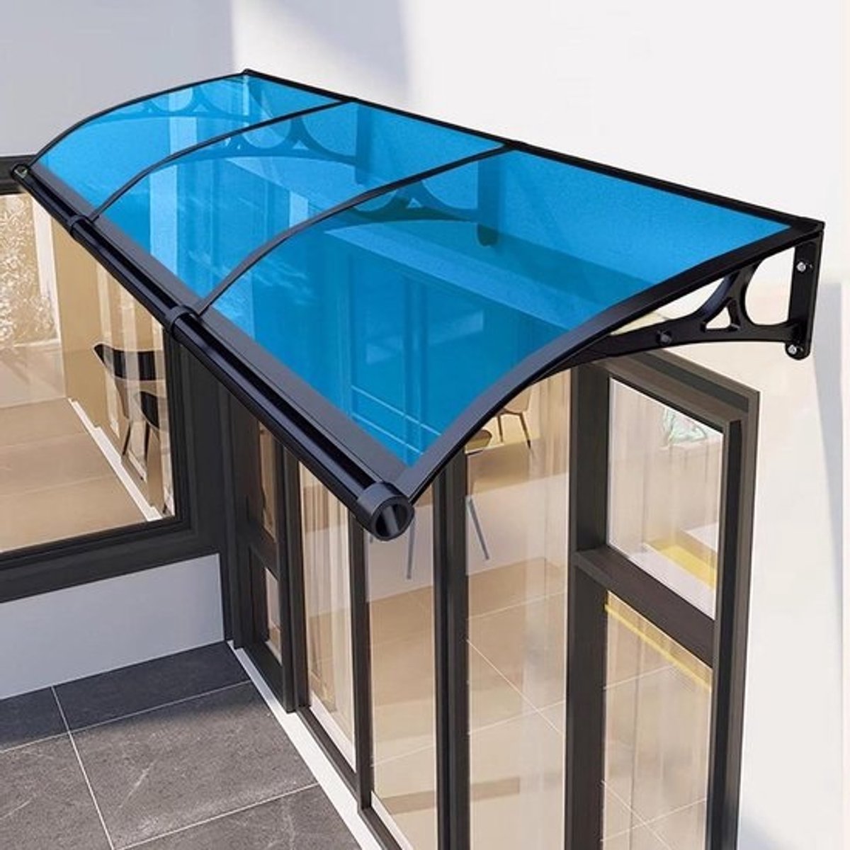 Deur Luifel - Voordeur Overkapping - Bescherming tegen Weer - UV-Beschermende Coating - 60cm Breed - Transparant