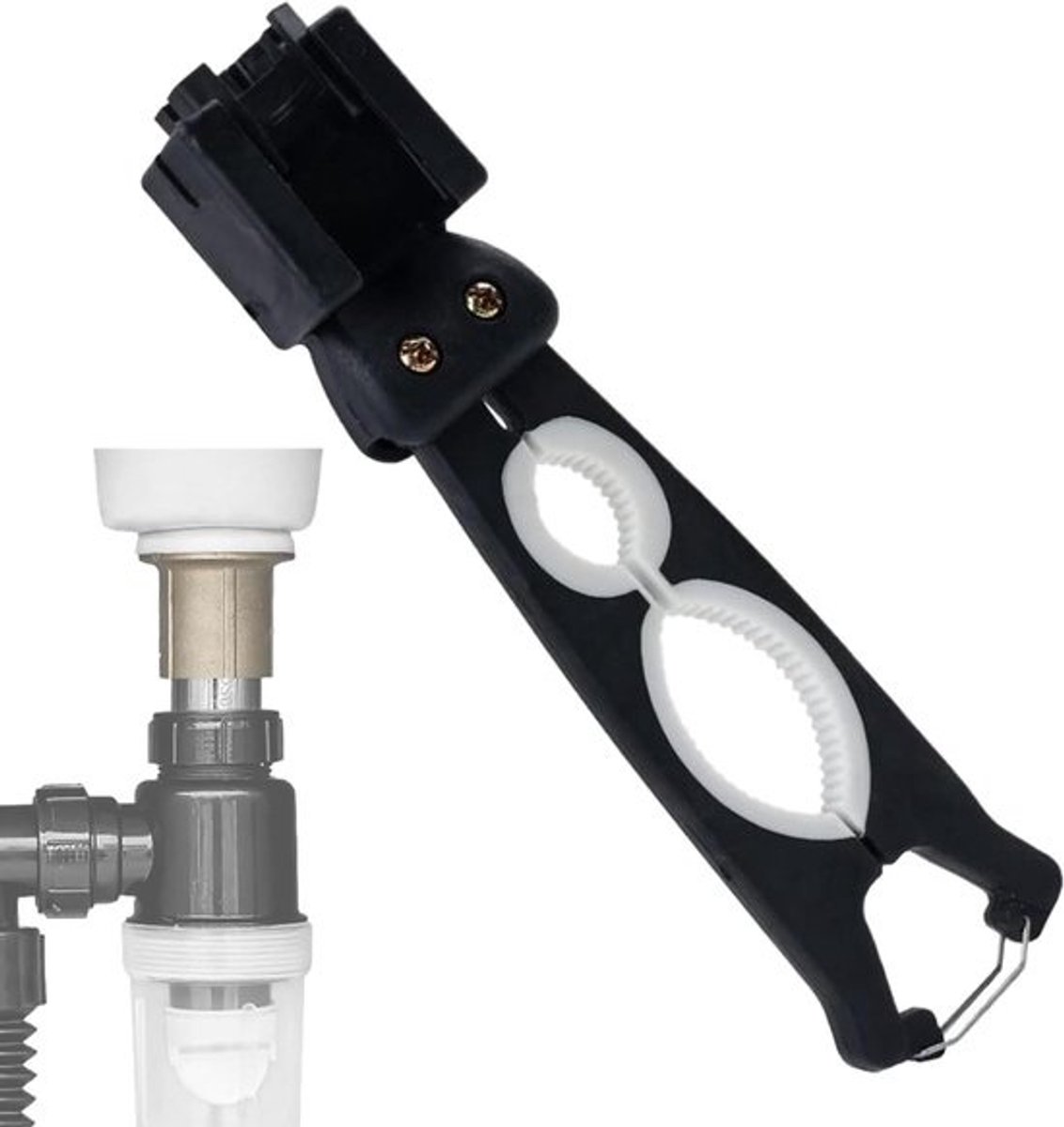 Kraansleutel Gereedschap - Moersleutelset Sanitair - Reparaties Uitvoeren - Verstelbare Opening - 26 cm Lengte - Kastanjebruin