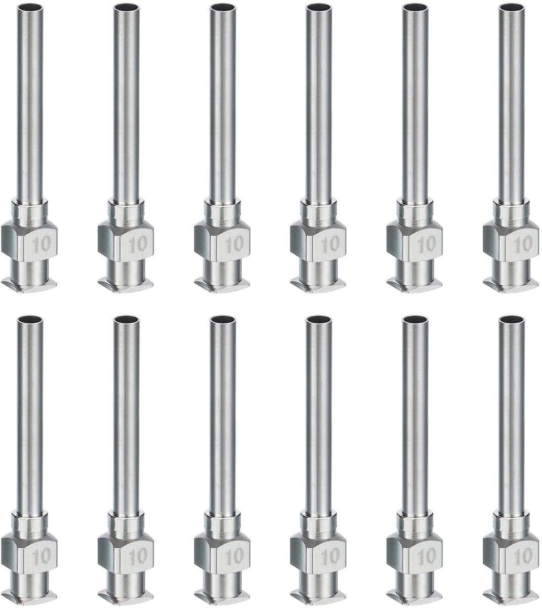Distributienaald met ronde punt, 10 g, 12 stuks, 1 inch, van roestvrij staal, vloeistofdispensernaalden met luer-vergrendeling, lijm