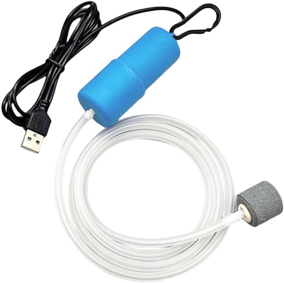 Luchtpomp Mini USB Fish Tank Luchtbeluchter Pomp Aquarium Accessoires Draagbare Zuurstof Bubbler met Air Stone