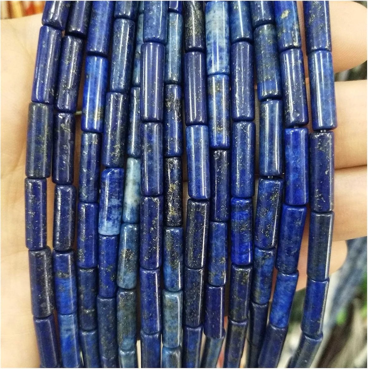 Cilinder Turkoois Agates Lapis Lazuli Stone Kralen Jaspers Kralen Voor Sieraden Maken Charm DIY Armband Ketting Edelsteen losse kralen natuurlijke edelsteen steen (Color : Lapis lazuli)