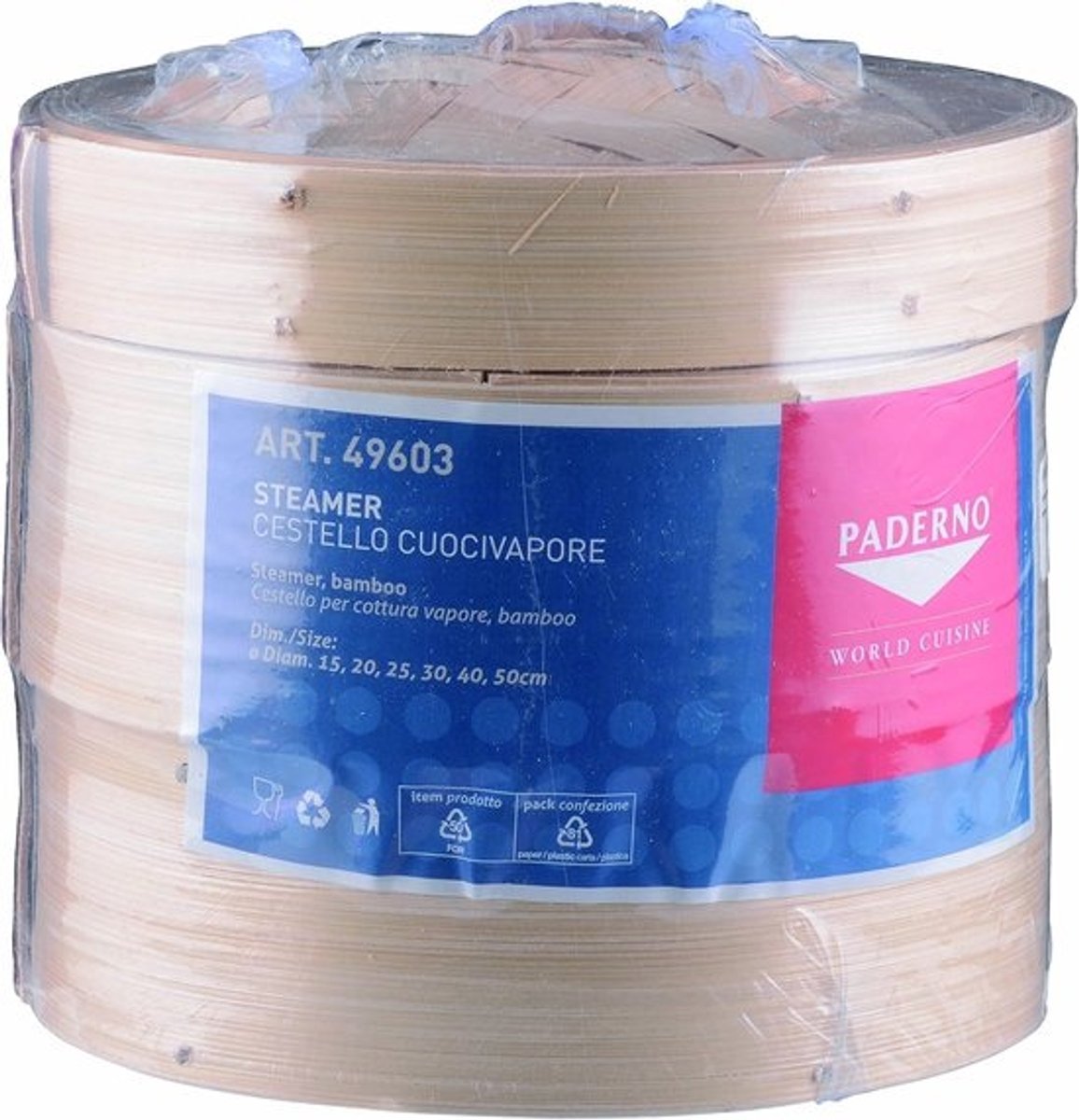 Stoommand van Bamboe met Deksel - Ideaal voor Gezond Koken (20 cm)