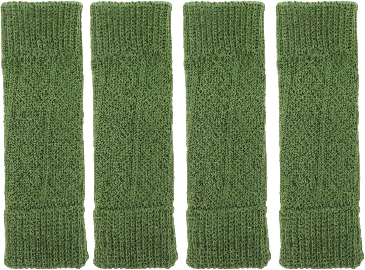 Set van 4 Hondenbeenwarmers Winter Zacht Warm Gebreide Hondenbeen Sokken Hondenbeenbeschermers Gezamenbescherming Geschikt Voor Kleine Honden Kittens Puppy's XL Groen