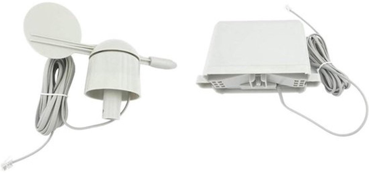 Regenmeter Windmeter Set - Weerstation Onderdeel - Tuin Weer Meten - Dubbele Functie - 19 x 185 x 135 cm