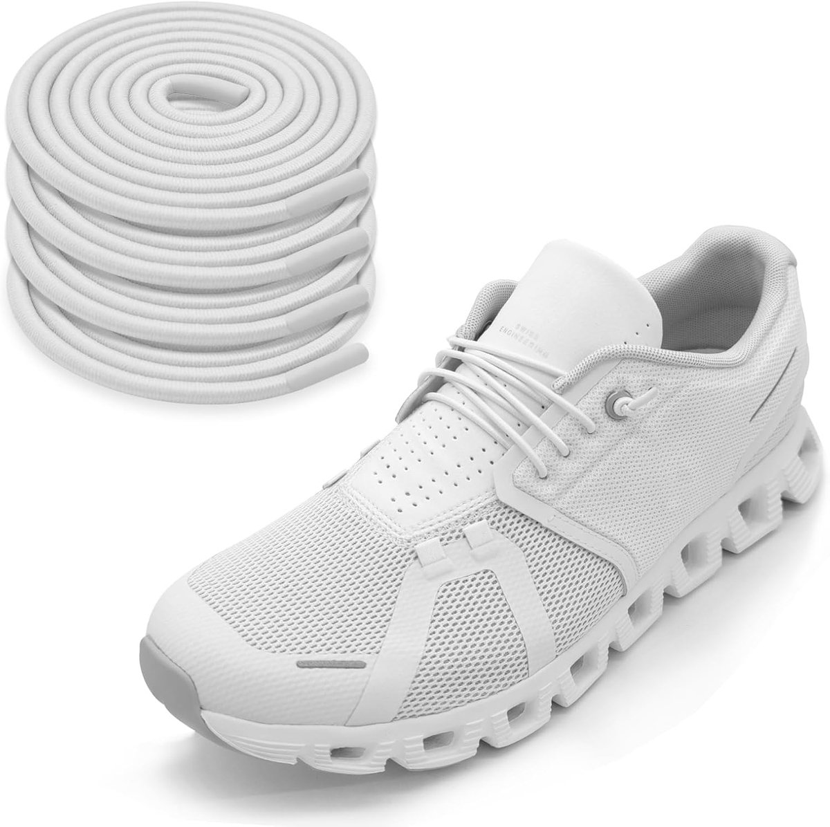2paar Elastische Ronde Veters Compatibel met On Cloud 5&6 Sneakers