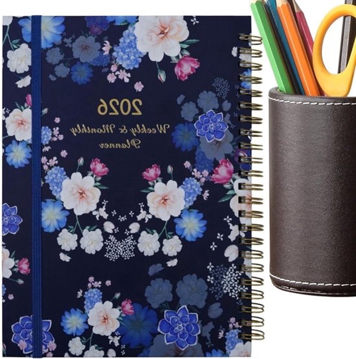 Weekplanner A5 - Agenda Notitieboek - Tijd Beheer - Aanpasbare Pagina's - 215 x 165 cm - Meerkleurig