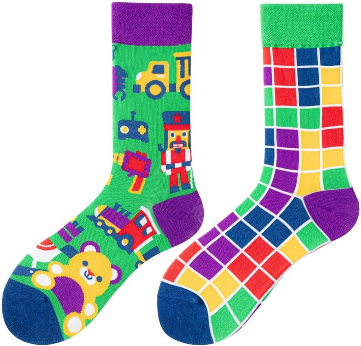 Sokken Voor Dames En Heren Unisex Veel Motieven Dieren Eten Fruit Sport Kunst Van Katoen Cadeau Asymmetrische Patronen Links En Rechts