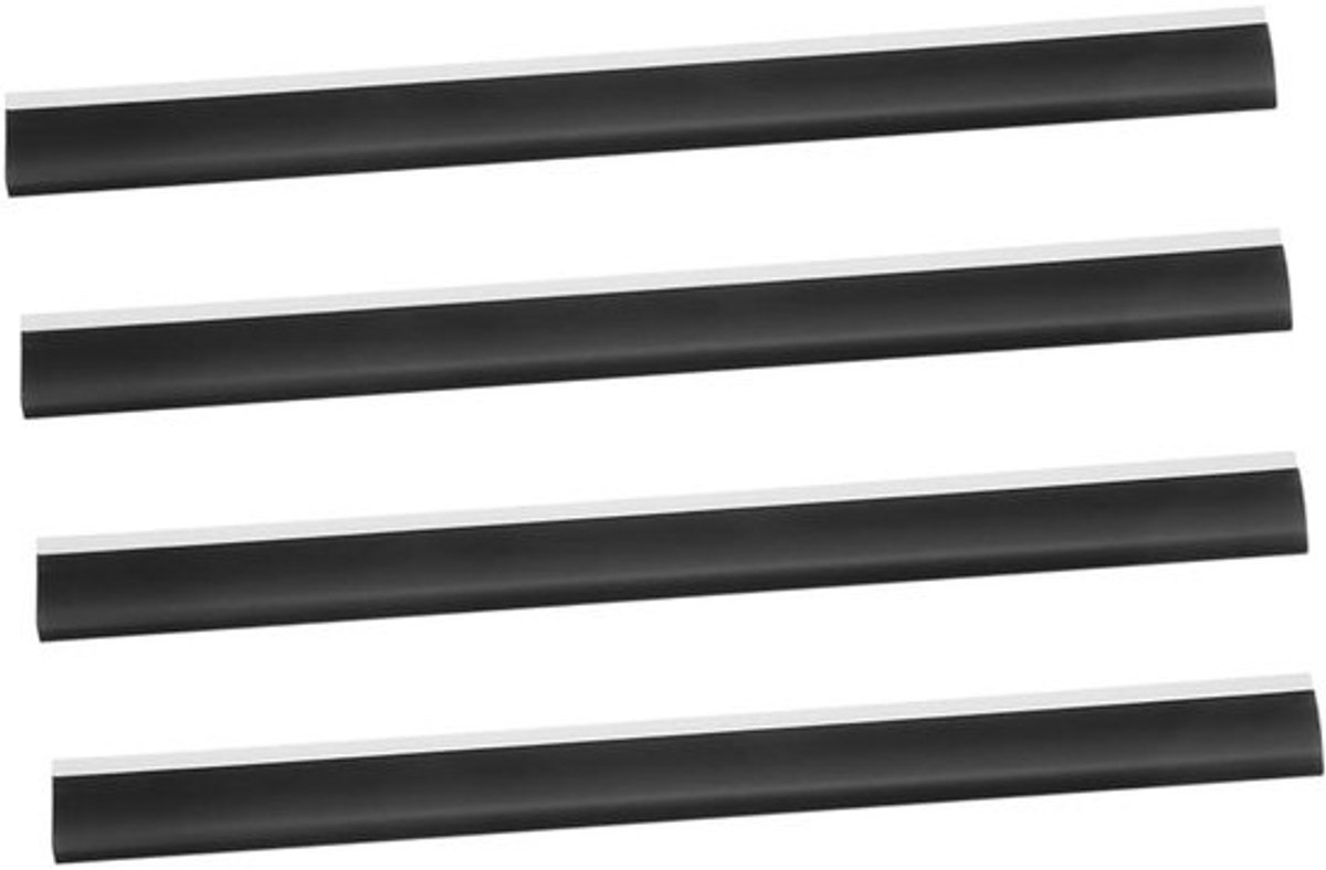 Rubber Strips Vervanging - Stofferrand Afvalstrip - Efficiënte Reiniging - Snijdbaar Ontwerp - 29 cm - Zwart
