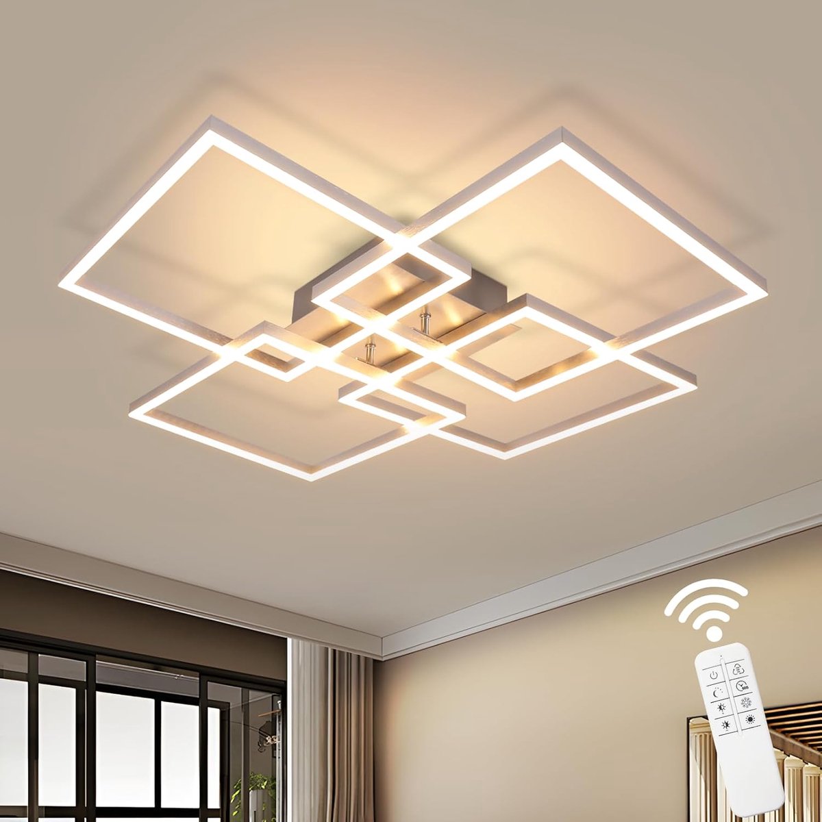 LED Plafondlamp Woonkamer: 48W 5500LM Woonkamerlamp met