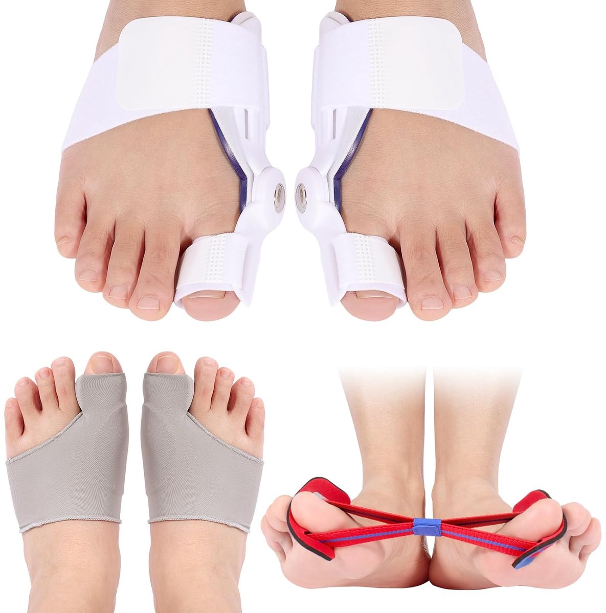 4PCS Hallux Valgus Corrector Teen Spreider Brace Hallux Valgus Bandage