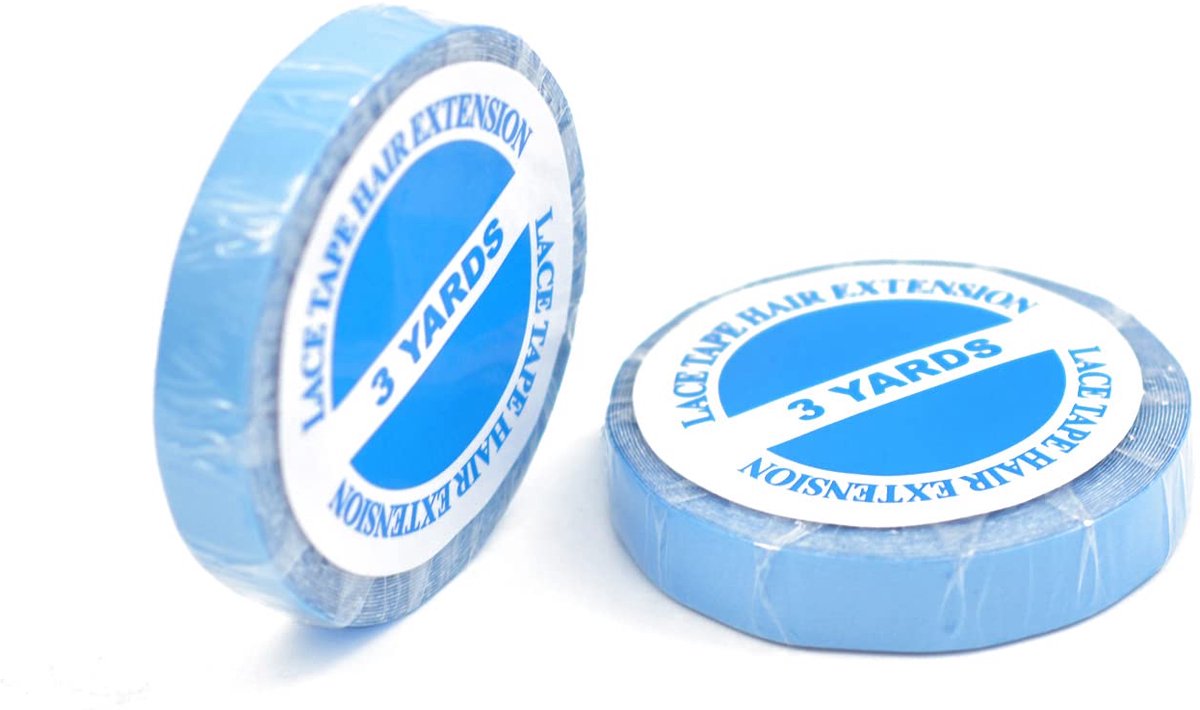 2 rollen dubbelzijdig plakband lace front pruik steunband hoge kleefkracht haartape voor haarverlengingen haarinslag (0,8 cm x 3 yard)