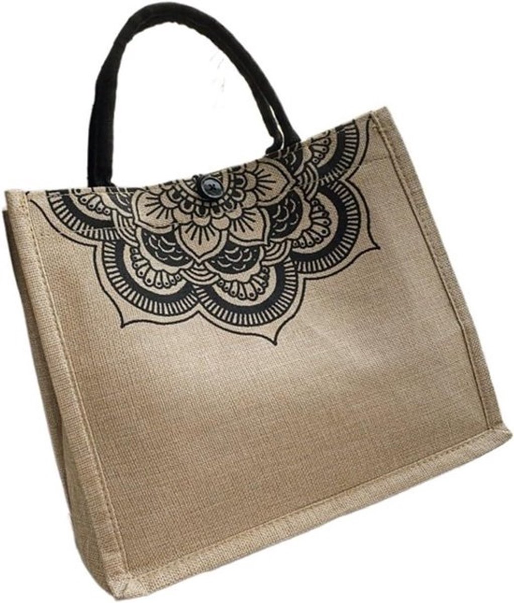 Linnen Tote Tas - Canvas Handtas - Boodschappen Doen - Grote Capaciteit - 33 x 13 x 295 cm