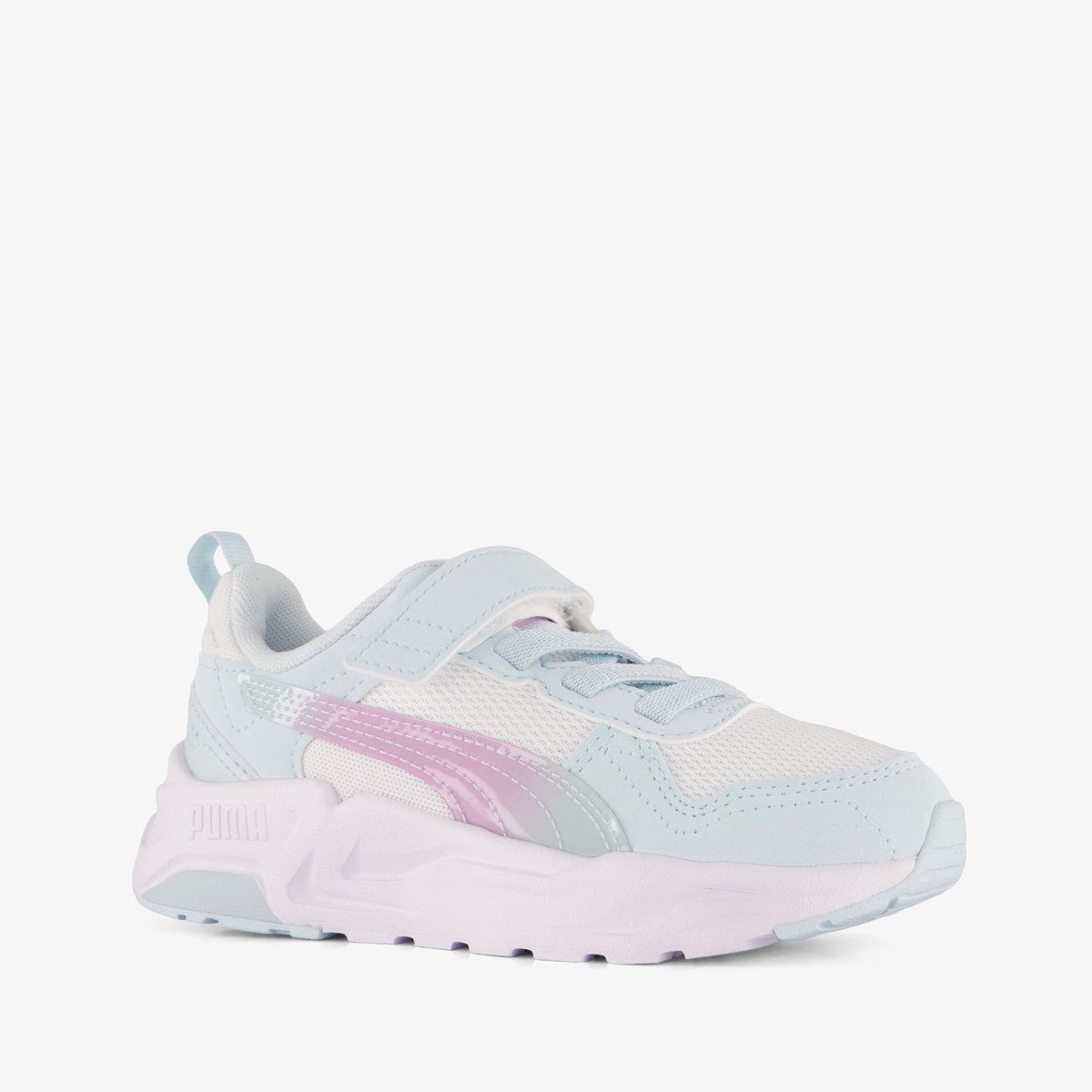 Puma Trinity 2 LT Faded Glow meisjes sneakers – Uitneembare zool Blauw