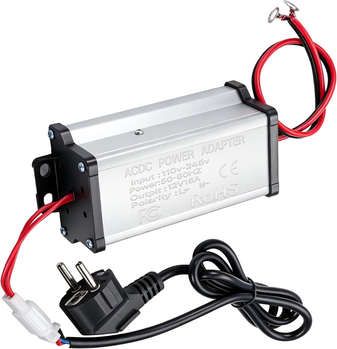 230 V naar 12 V, AC/DC-voeding, transformator, stroomomvormer voor 5 kW, 8 kW, all-in-one dieselluchtverwarming, voor caravan, camper, garage of binnenruimtes, draagbaar en veilig