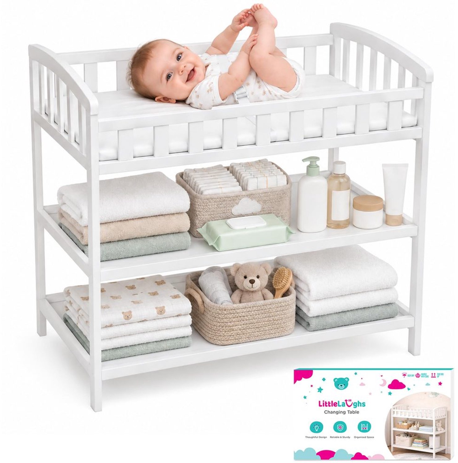 Verzorgingstafel voor Baby met Veiligheidsgordel en Mat