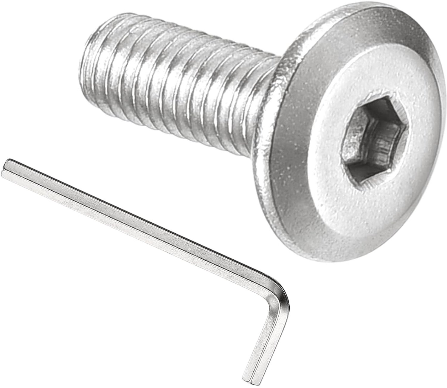 Platte kopschroeven M3 x 8 mm - roestvrij staal 304 - met inbussleutel - voor reparaties en montage - 100 stuks - ServiceTopper