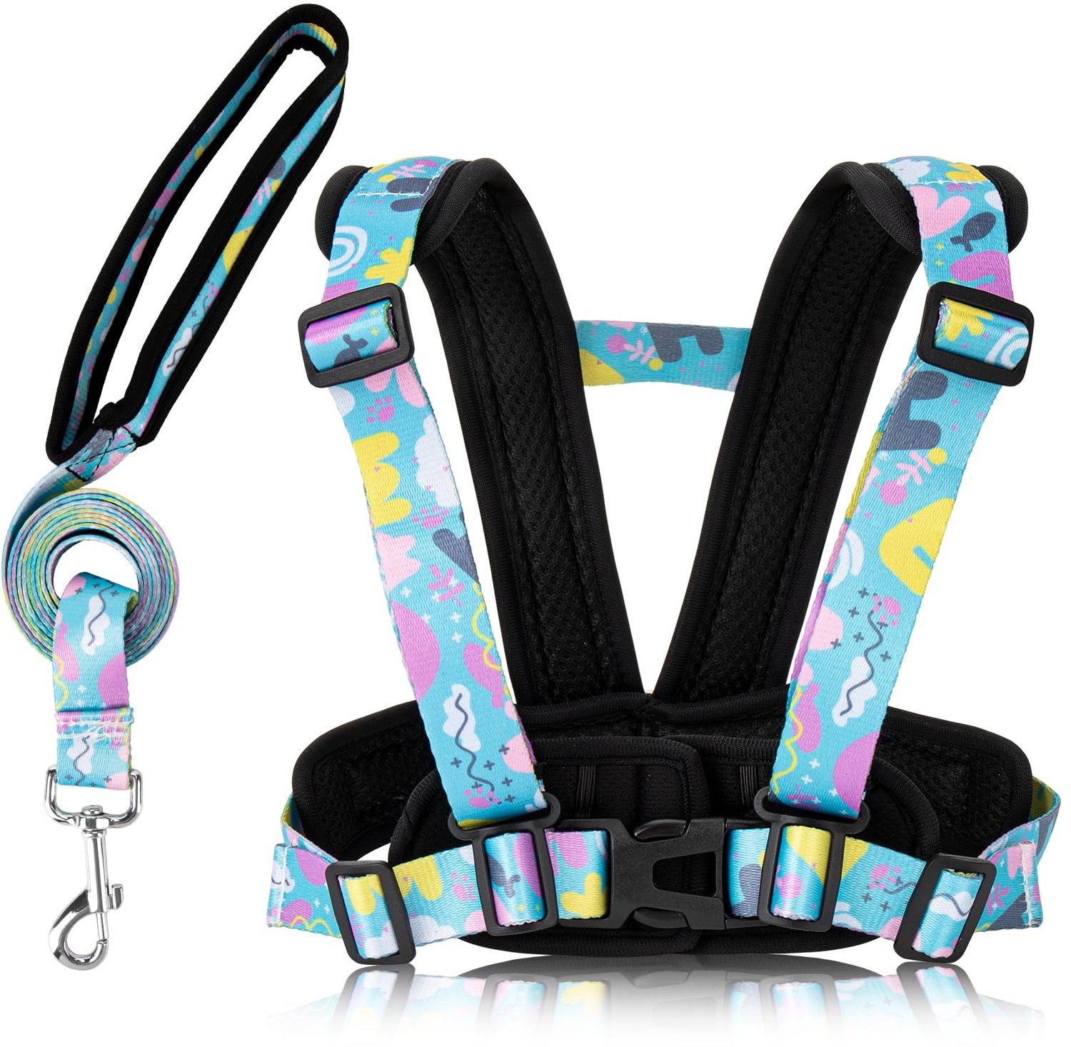 Veiligheidsloopharnas en Leash voor Kinderen, Verstelbaar voor Buitensporten (Blauw & Roze)