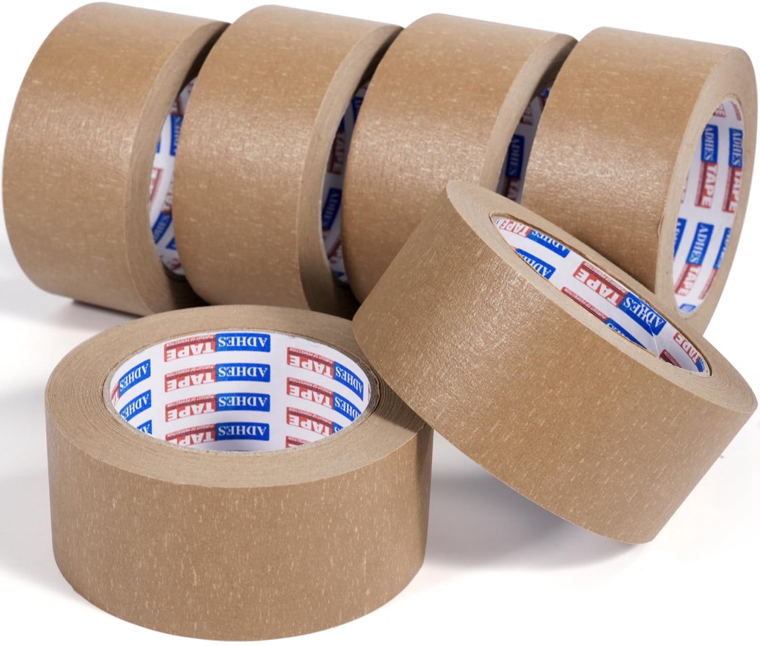 Kraftpapier Plakband, Biologisch Afbreekbaar, 50mm x 50m, Set van 6