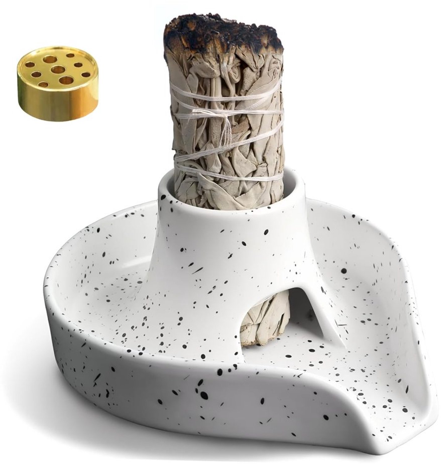 3-in-1 Ceramische Incenshouder voor Sage en Palo Santo
