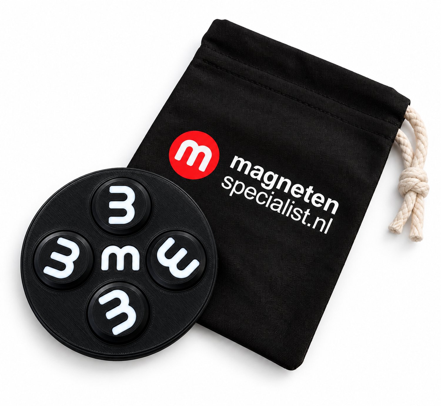 Startnummer Magneten Hardlopen – Zwart – Set van 8