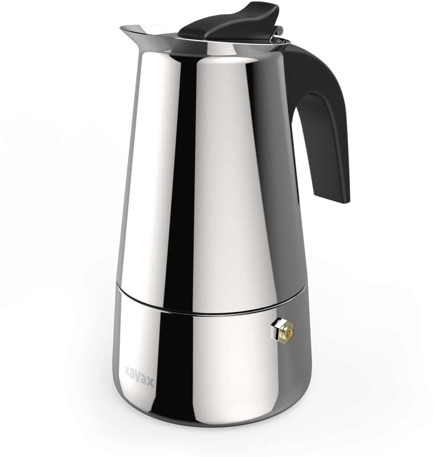 RVS Espresso Maker voor 4 Kopjes, Geschikt voor Alle Hittebronnen