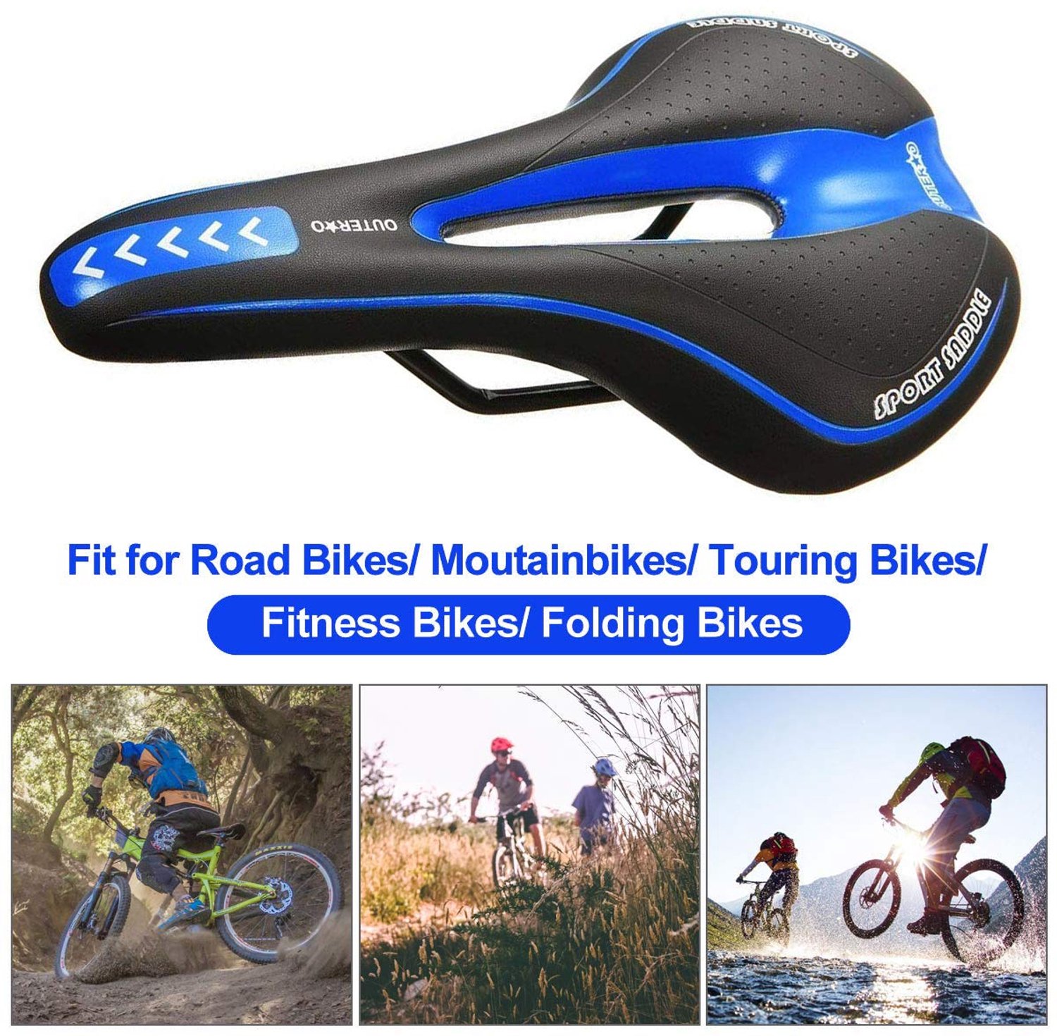 Comfortabele Fietszadel voor Weg- en Mountainbikes
