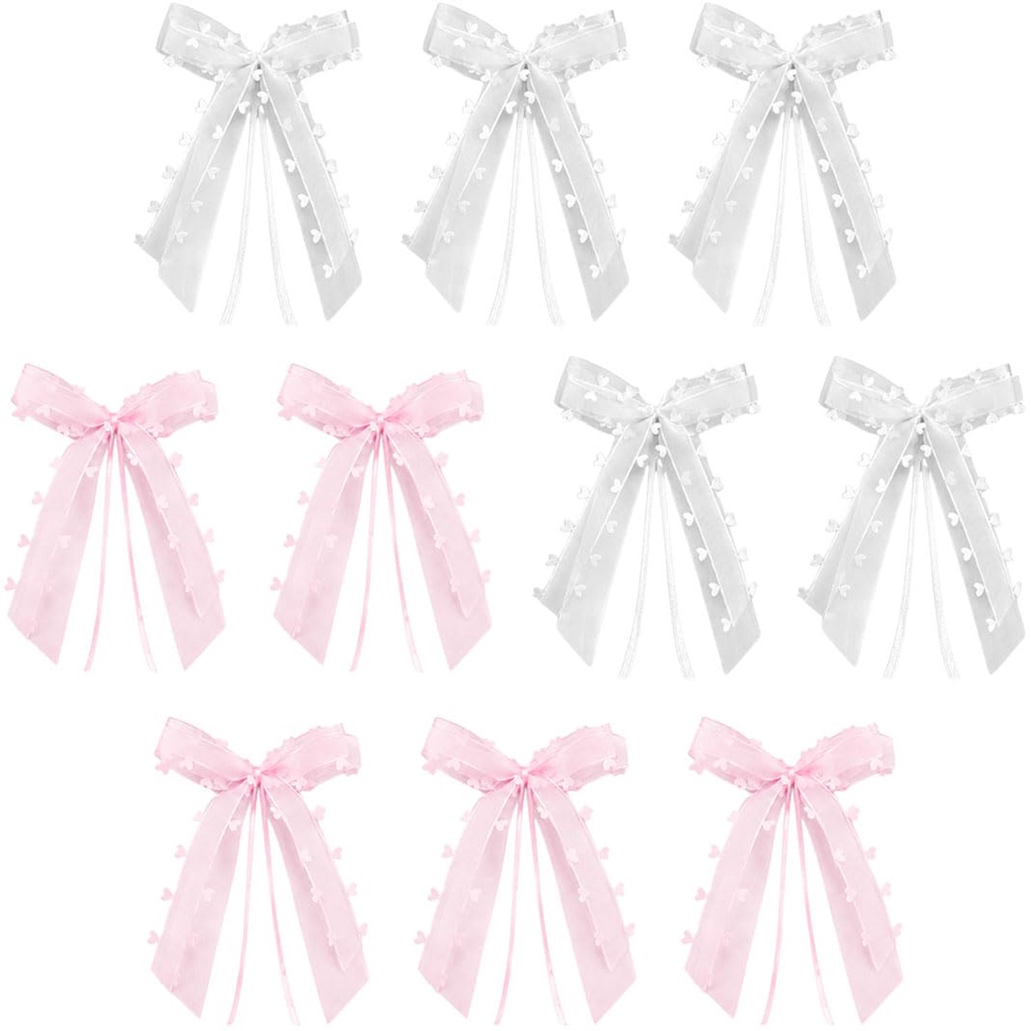 Set van 10 Decoratieve Linten in Roze en Wit voor Feestdecoratie