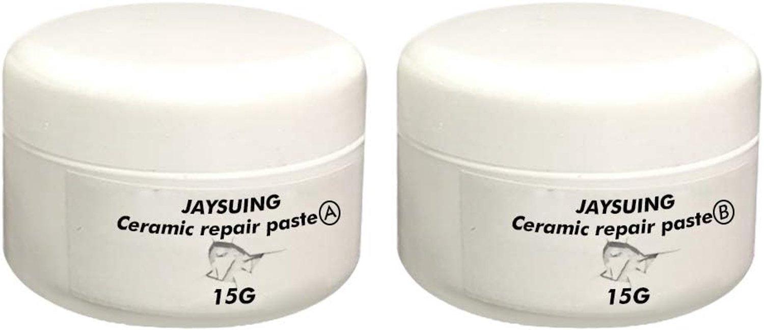 Reparatieset voor badkuiptegels - 50 ml lijmcrème - reparatie van porseleinscheuren - eenvoudig in gebruik - m-winkel