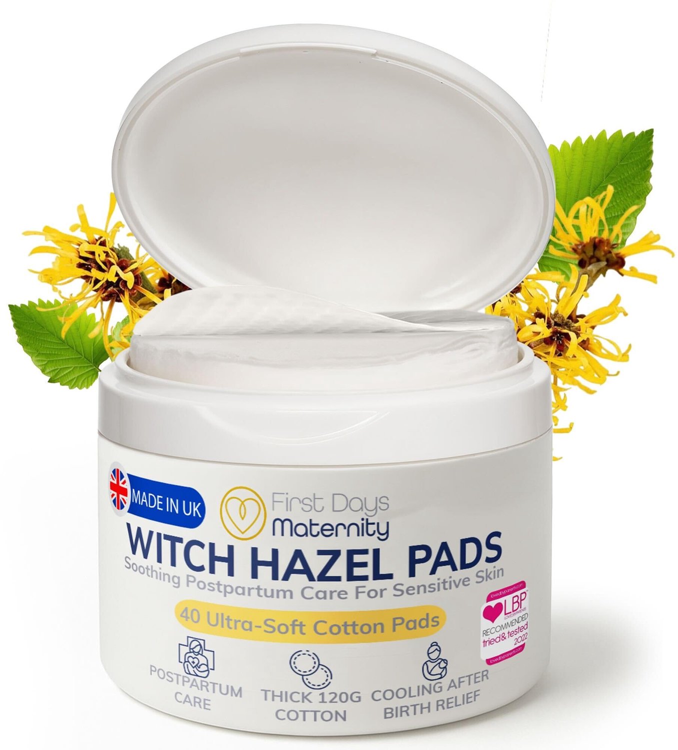 Postpartum pads met toverhazelaar - Dikke, absorberende pads - 40 stuks