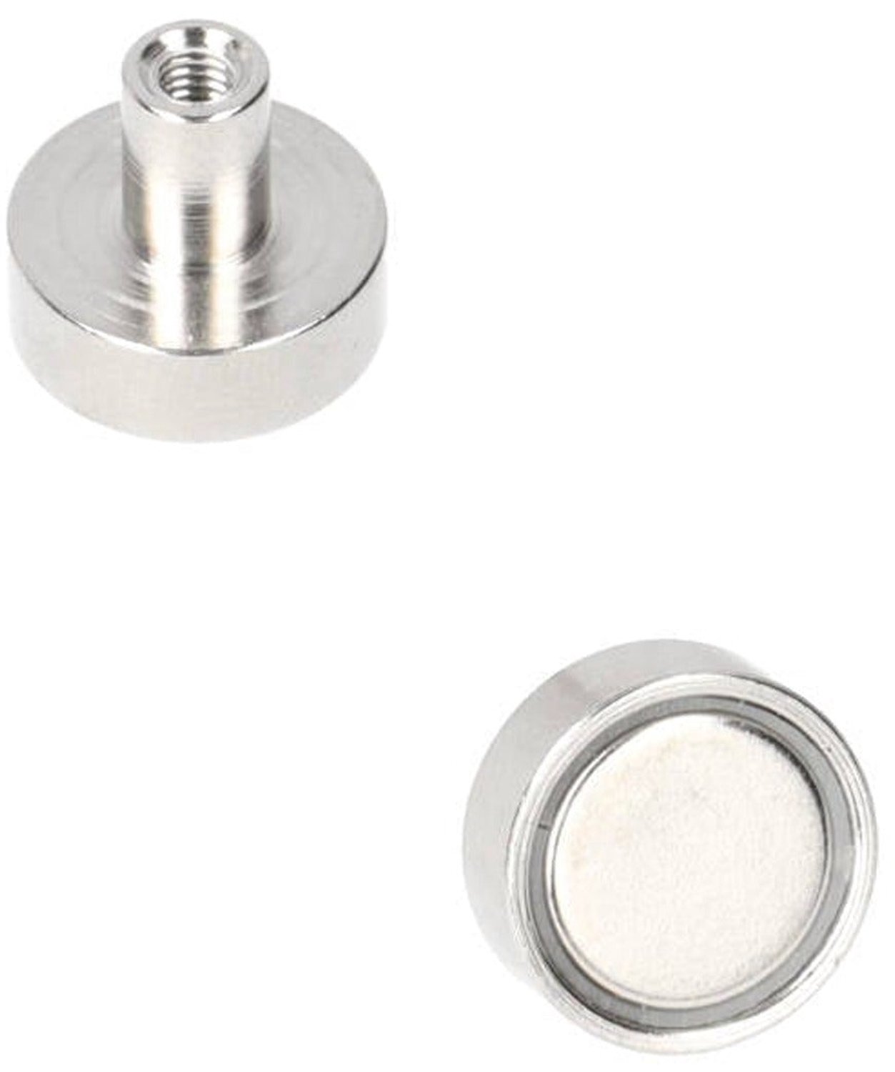Neodymium Potmagneet Ø13 x 5 mm N40 NiCuNi draadbus M3 – 8 stuks