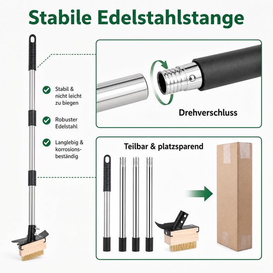 Onkruidborstel met Lange Steel, Set van 2 — afbeelding 2
