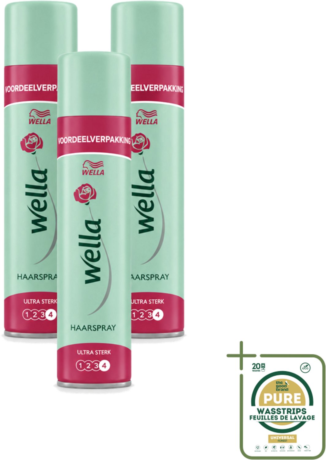 3 x Wella – Ultra Strong Hold – Haarspray – 400 ml - Wasstrips - Haarspray - Haartypen - UV Bescherming - Haar Fixatie - Haar Verzorging