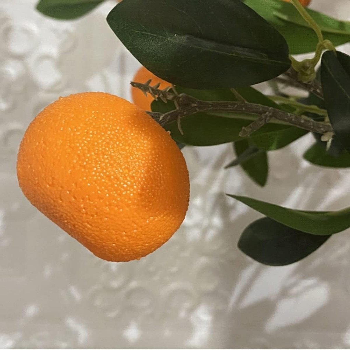 34 voet kunstmatige citroen fake boom in plantenbak, faux ficus boom plant for tuin kantoor indoor outdoor decor zonder potten Kunstplant (Color : Orange color)