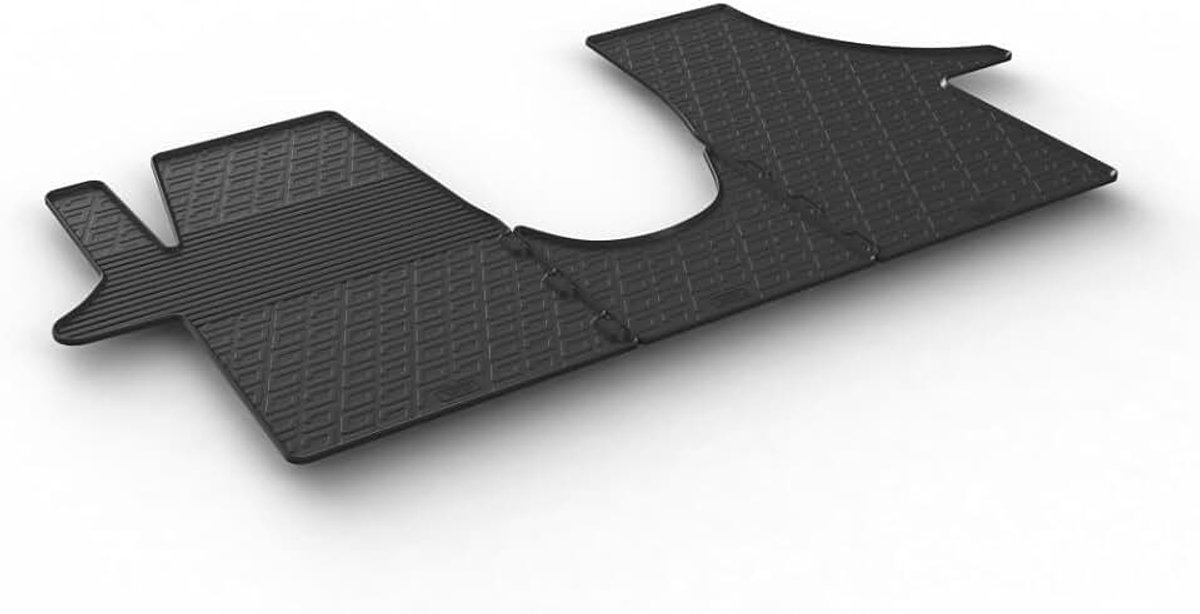 Rubbermatten compatibel met Volkswagen Transporter T5 2003-2015 & T6 2015-2020 (TK profiel 3-delig)