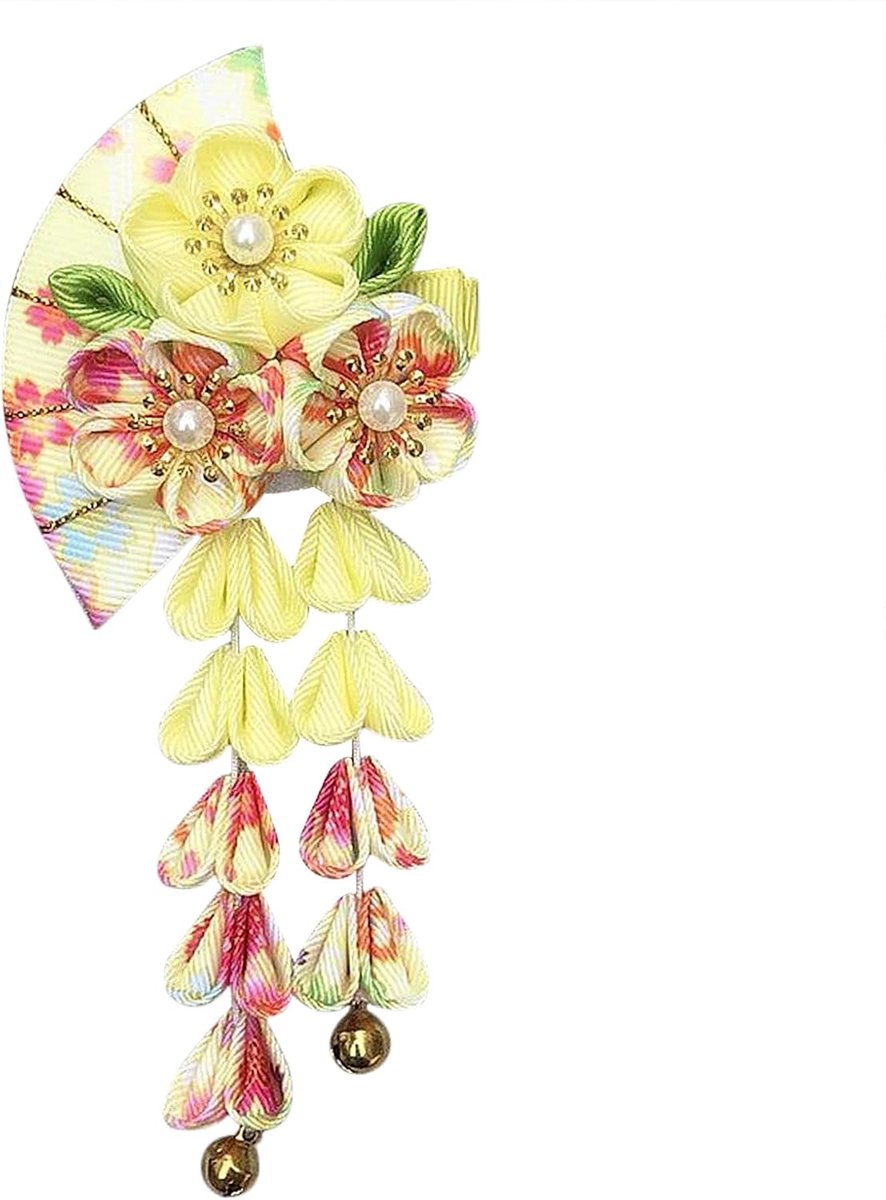 Japanse Kanzashi haarspeld, kimono, haarclips, handgemaakte bloemen, haarclip, Hanfu Yukata Geisha haarsieraad kanzashi, haarspeld voor dames, meisjes, bruiloft, festival, cosplay, dagelijks