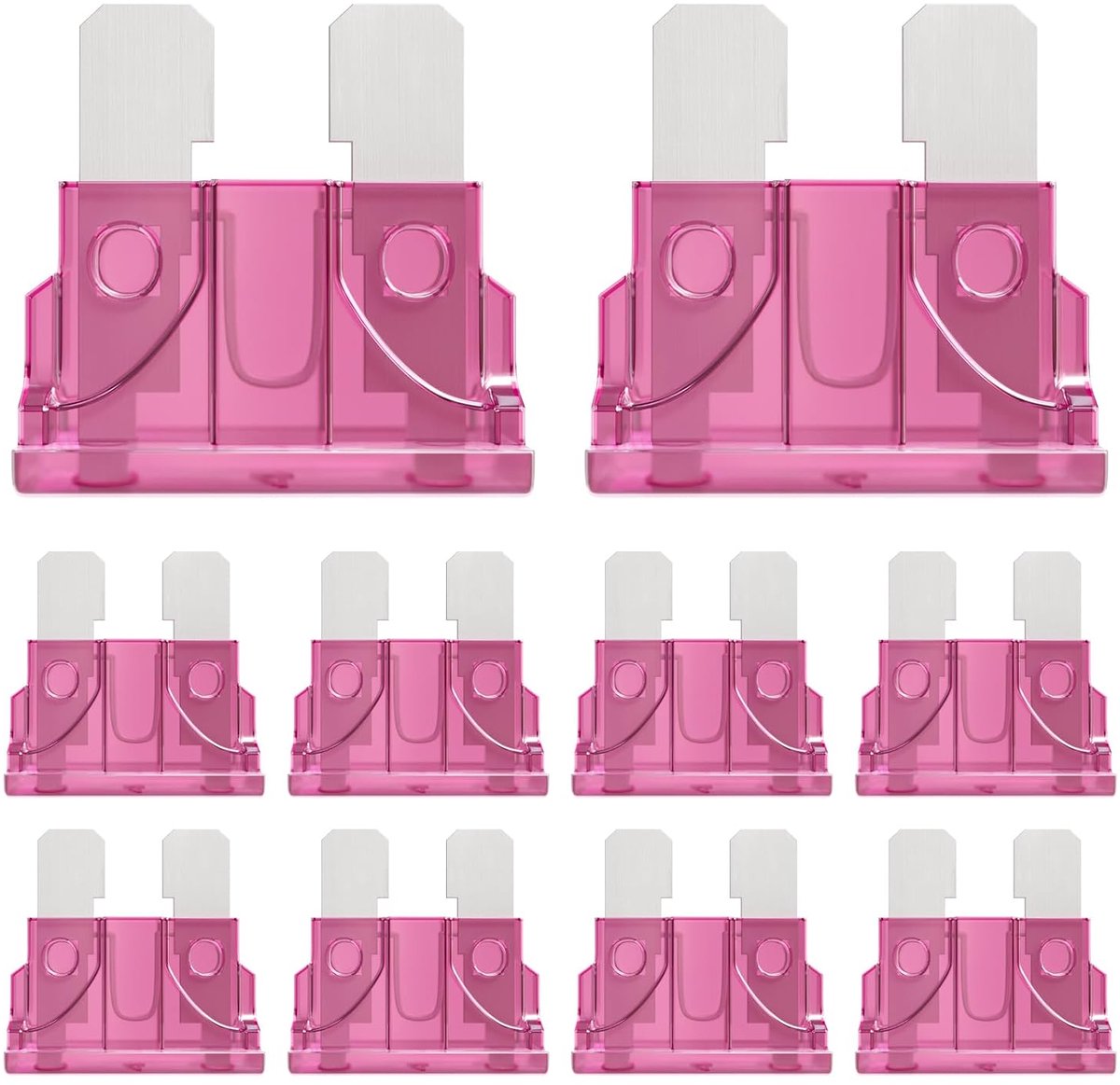 50 stuks 4 A standaard autozekeringen, 4 ampère, autozekeringen, standaard 4 ampère, platte zekeringen, steekzekeringen, autozekering voor camper, vrachtwagen, auto