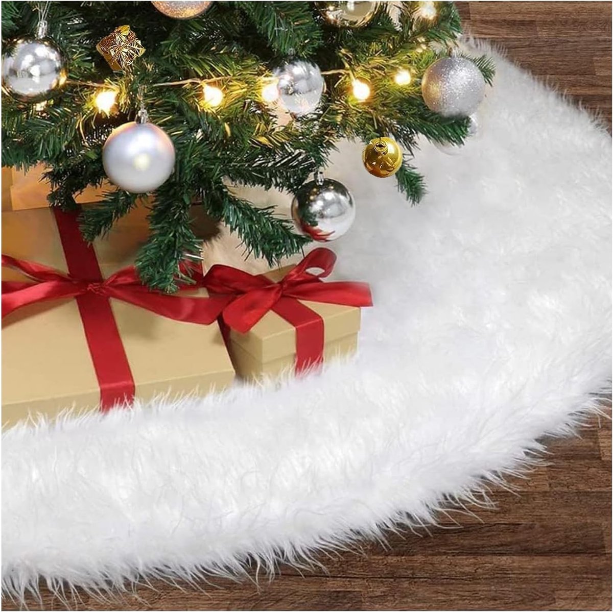 Witte Kerstboomrok van 78 cm voor Kerstdecoratie en Feestelijke Sfeer in Huis