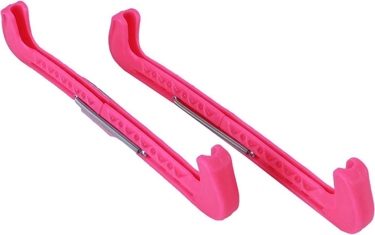 Hoogwaardige en duurzame schaatsbeschermers voor ijshockey, stevige skateblade guards in roze, ideaal voor ski- en schaatsporten