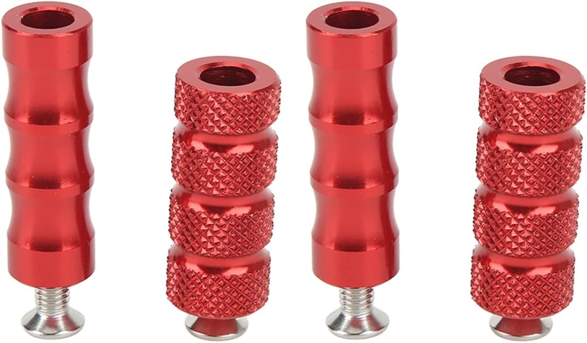 CNC Motorfiets Knurled Shifter Pegs - Antislip Versnelling en Rem Pedalen met 6mm Gat voor Montage - Duurzame Voetsteunen voor Motorrijders