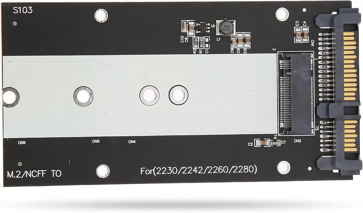 M.2 NGFF naar SATA III Converter Adapter voor 2230/2242/2260/2280 M.2 SSD's, Ideaal voor Upgrade en Opslaguitbreiding van Solid State Drives