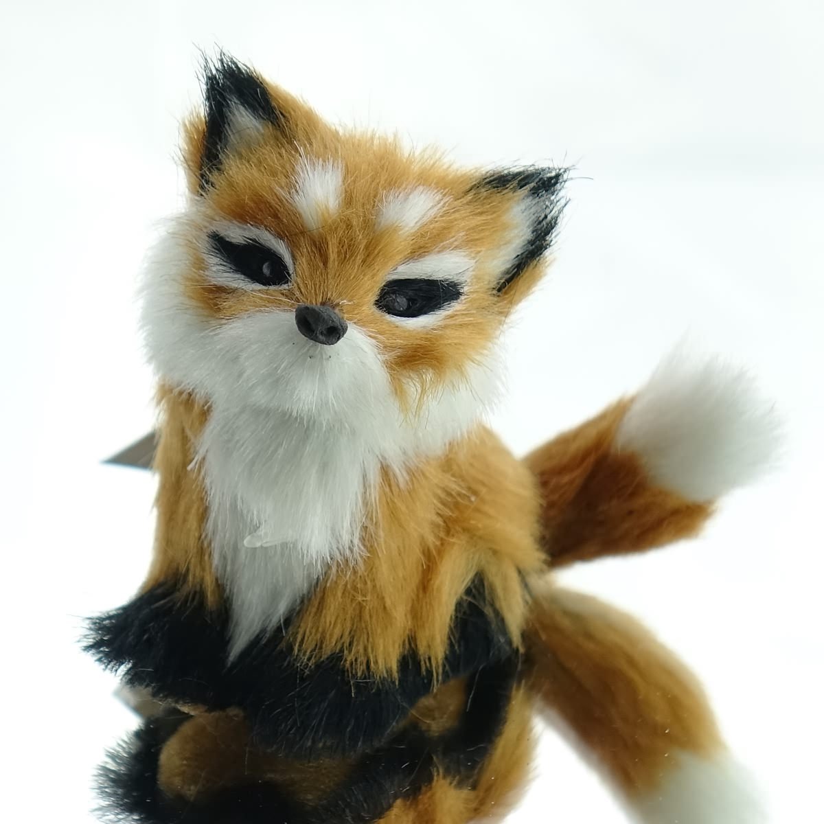 Scheulen Kerstdecoratie Vosje Zittend met Kunstbont 7 cm