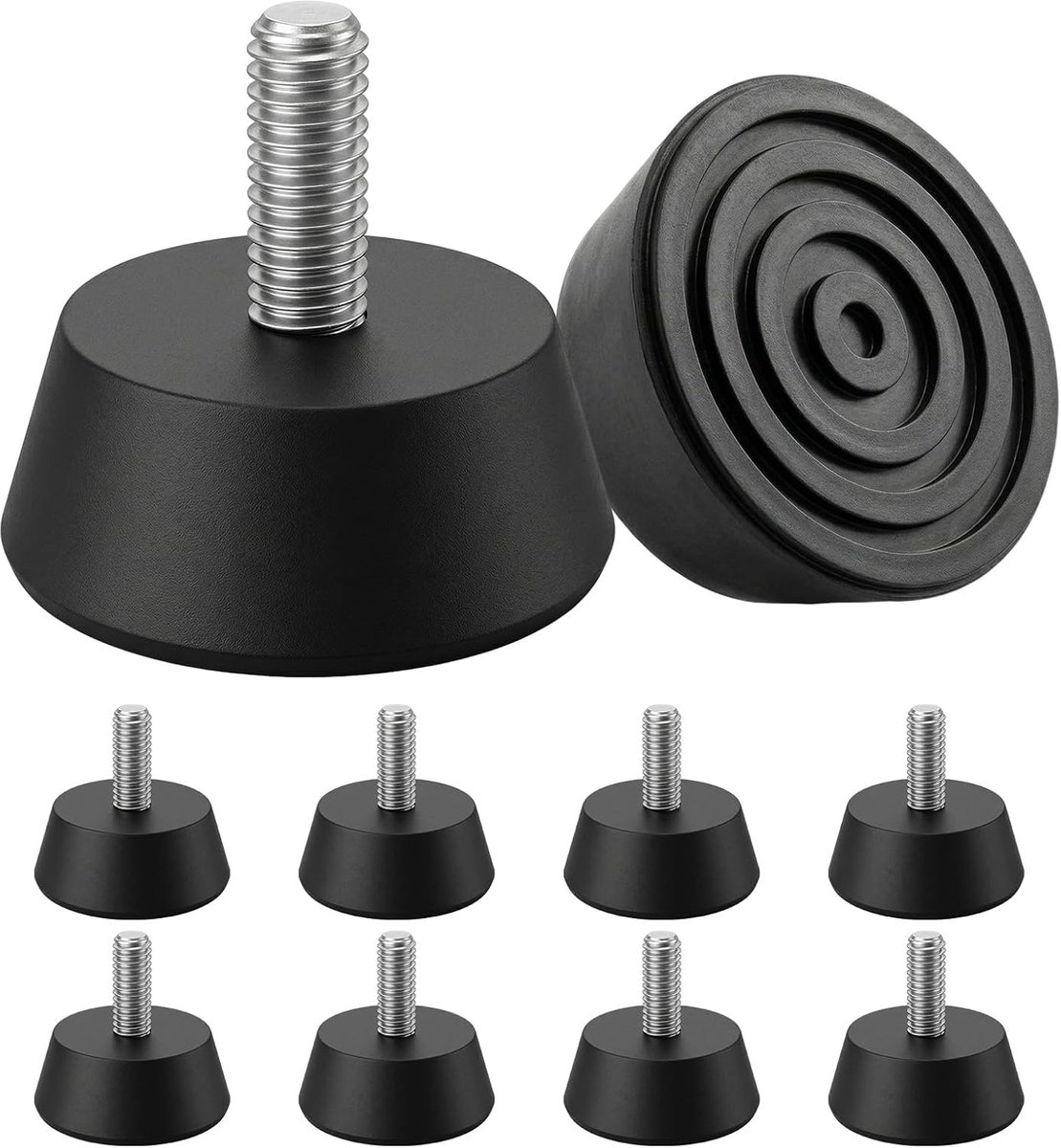 voetjes schroefbaar M6 10 stuks - rubberen buffer M6 meubelpoten stelvoeten rubber antislip meubelpoten vloerbescherming stoelglijders tafelpoten machinevoeten voor meubels, stoel