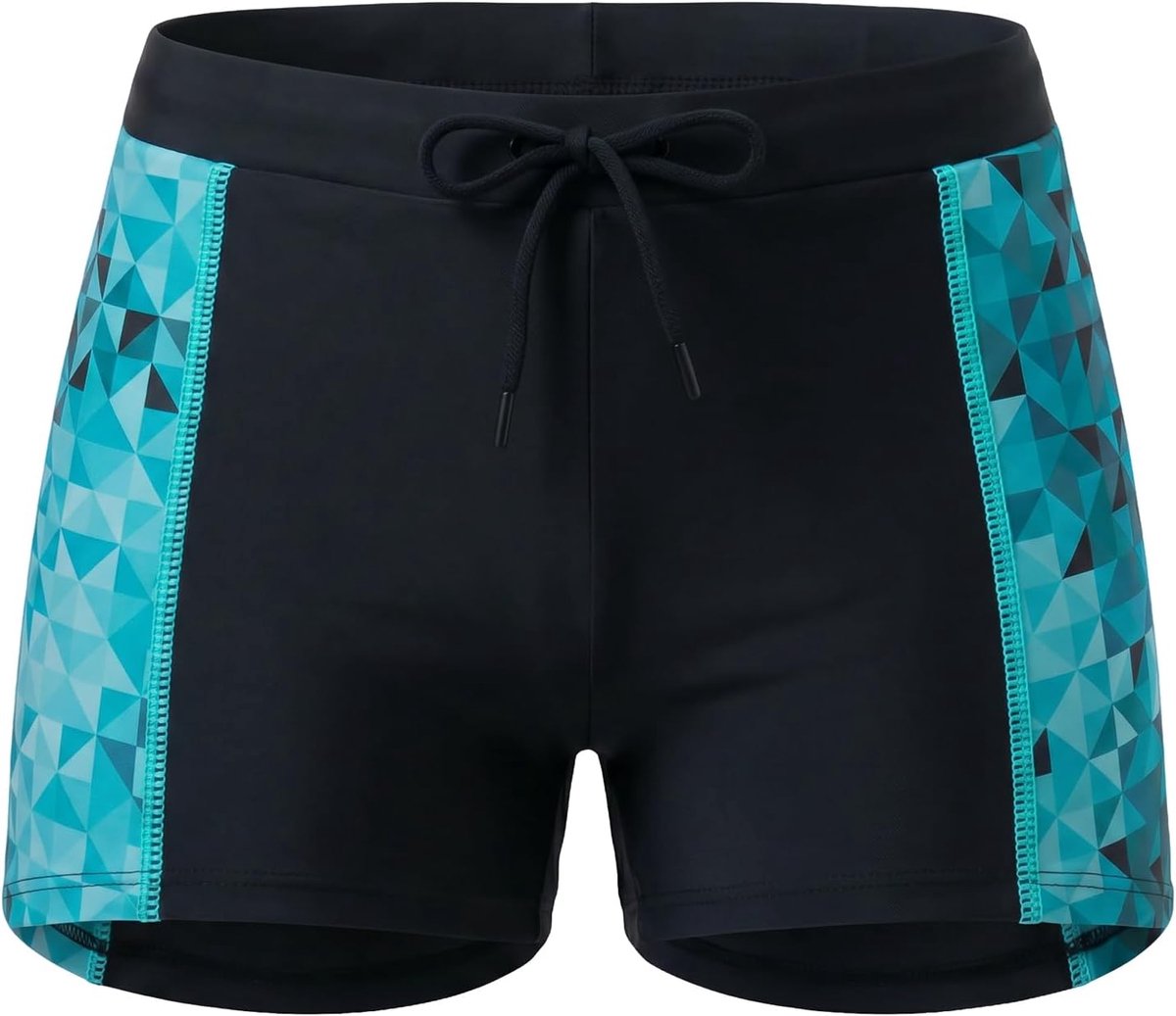 Zwembroek jongens, zwemshort kinderen met ademende voering verstelbare trekkoord in de taille, sneldrogende zwemshort met kleurblokken, boardshort strand raften voor 7-13 jaar
